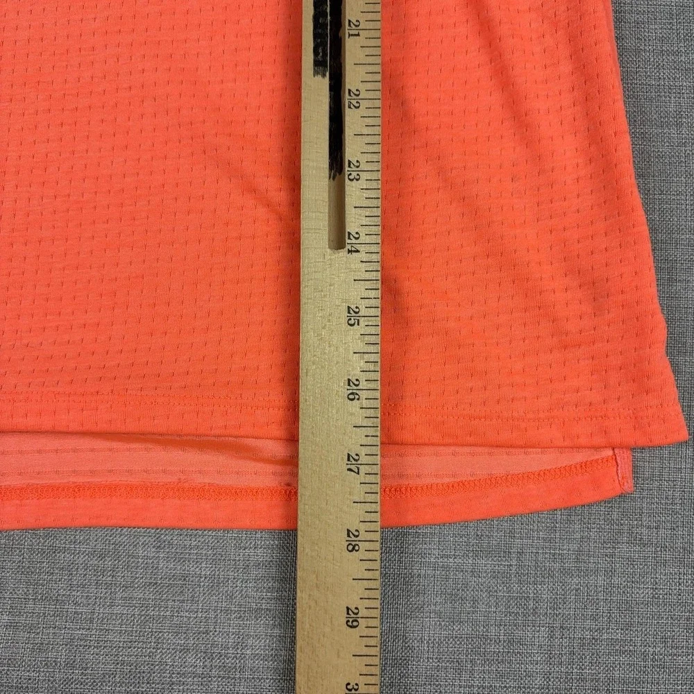 Nike Dri-FIT Shirt Mens Large Orange Short Sleeve Mesh Running Reflective